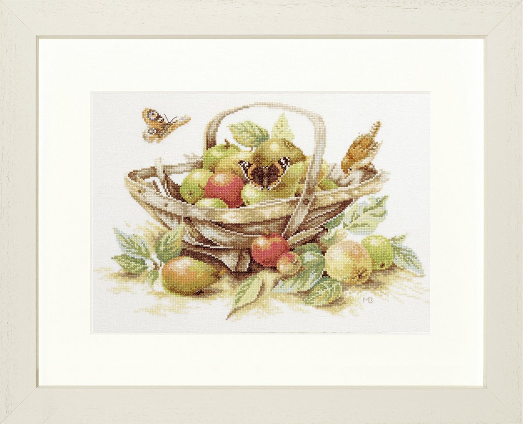Lanarte PN-0021221 0007960 Counted Cross Stitch Kit - Summer Fruit, Ebengewebt