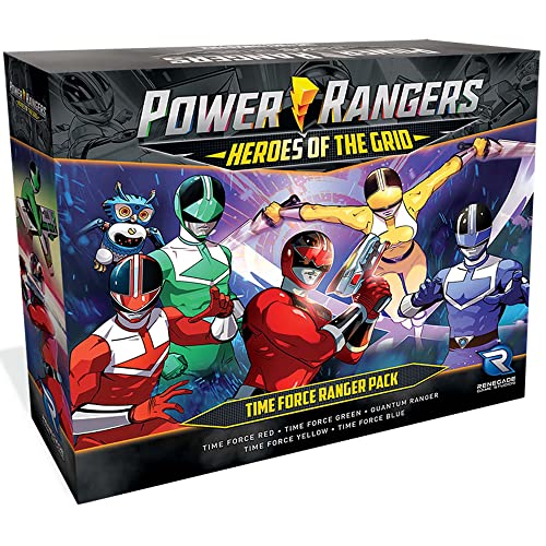 Renegade Game Studios Store Power Rangers Heroes of The Grid: Time Force Ranger Pack - Expansion to Heroes of The Grid. 2-5 Players, Ages 14+, 45-60 Min Game Play