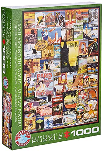 EuroGraphics Travel The World Vintage Ads Jigsaw Puzzle (1000 Piece)