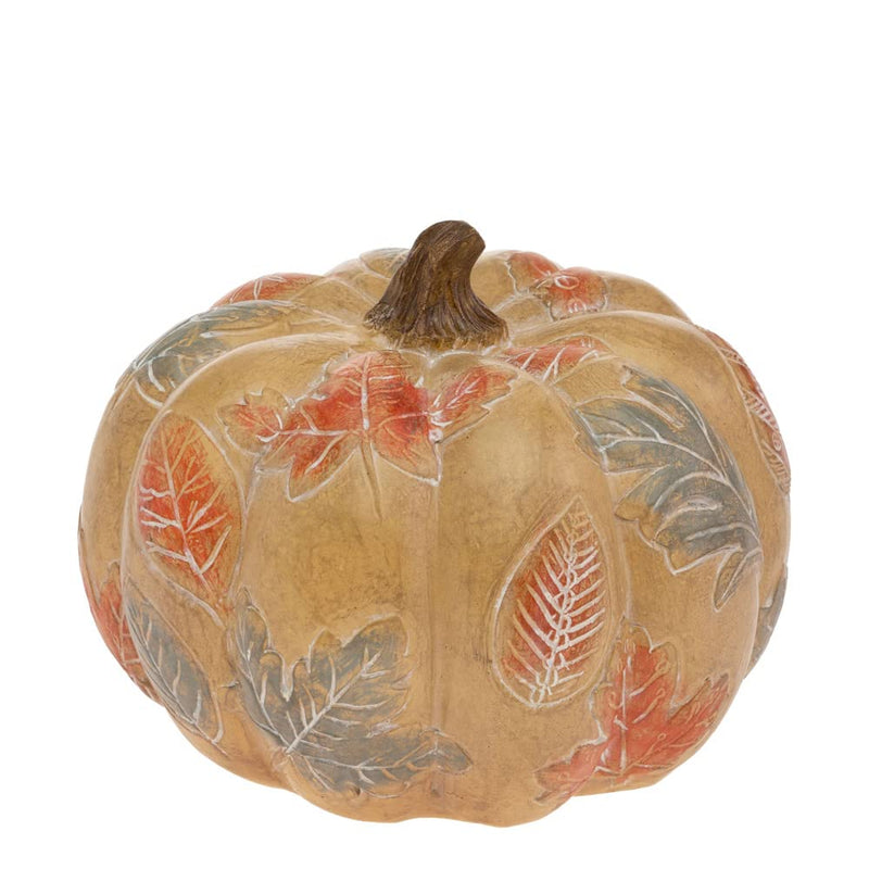 Boston International Pumpkin D√©cor Autumn & Fall Decorations, Short, Carved Leaves