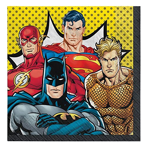 Amscan Justice League Heroes Unite Luncheon Napkins