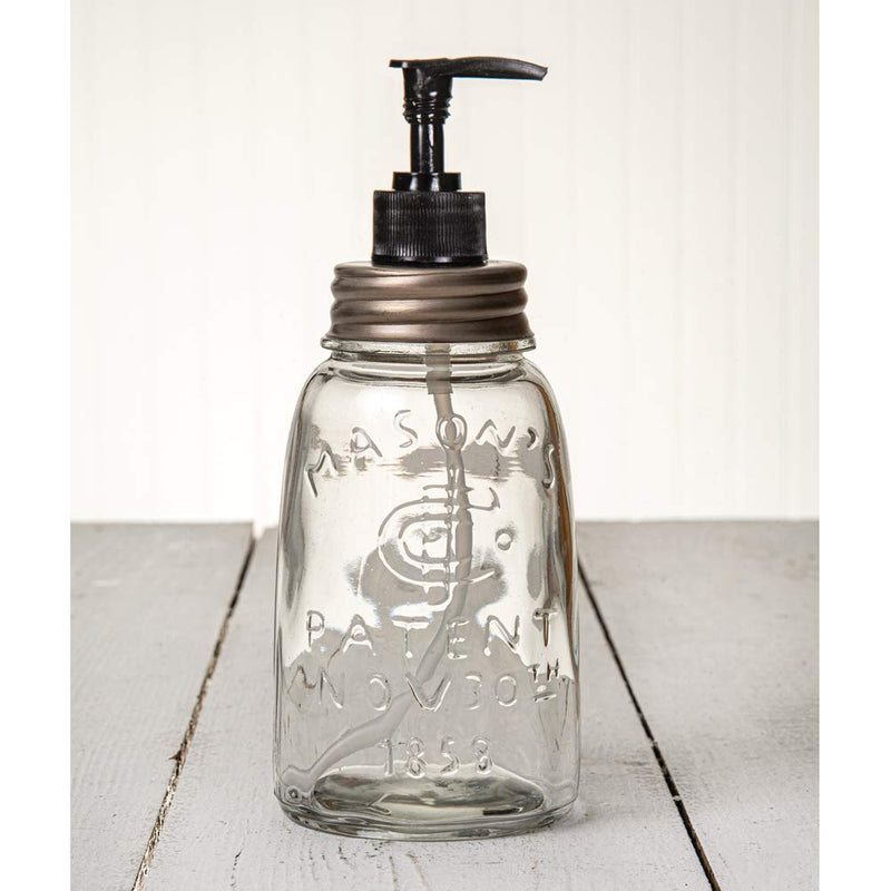 CTW Midget Pint Mason Jar Soap/Lotion Dispenser - Zinc
