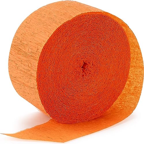 Orange Peel Solid Crepe Streamer | Party Decor