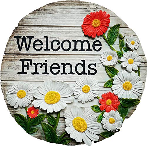 Spoontiques 13790 Welcome Friends Stepping Stone, Multicolored