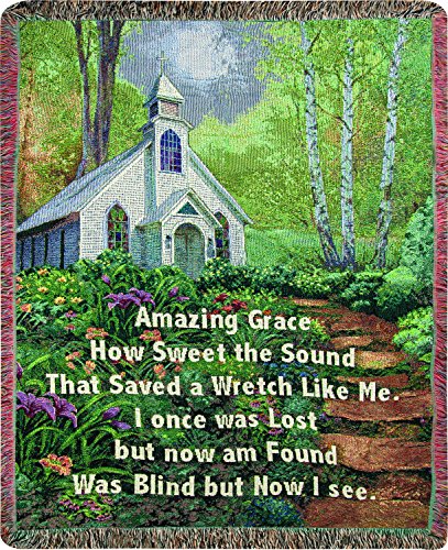 Manual Woodworkers & Weavers Tapestry Throw, Amazing Grace, 50 x 60