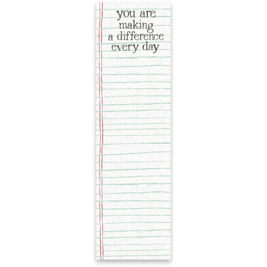You Are Making A Difference Every Day Magnetic Paper List Notepad (60 Pages)