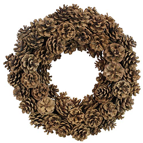 HomArt 2785-0 Aspen Wreath, 15.75-inch Length, Pinecones