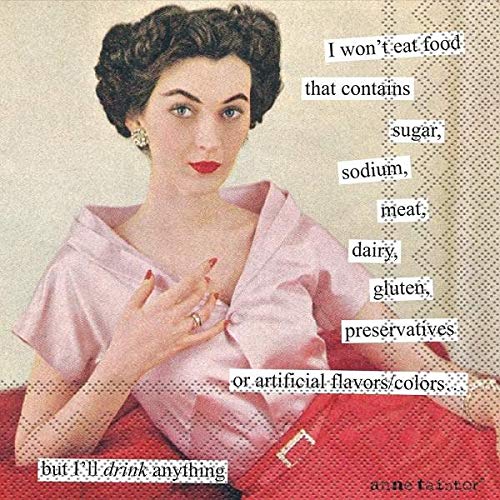 Boston International IHR Anne Taintor, 20 Count Cocktail Beverage Paper Napkins, 5 x 5-Inches, I Won&