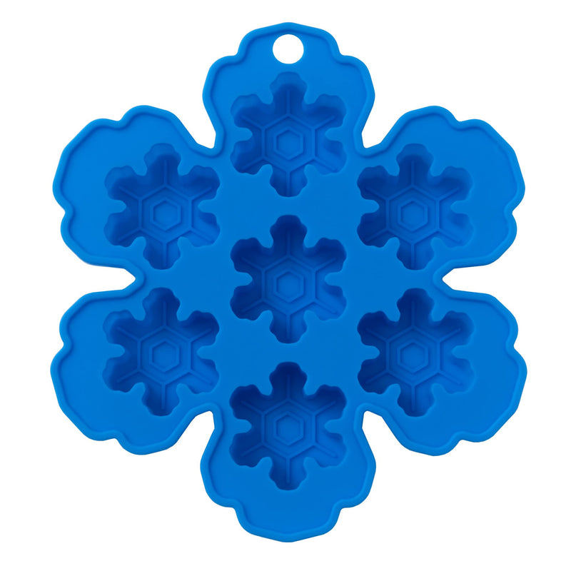 Chef Craft Select Silicone Holiday Ice Cube Tray, 7 Cube, Blue