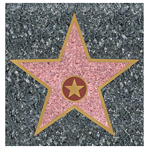 Beistle Star Peel 'N Place Awards Night Removable Vinyl Wall Cling Carpet Hollywood Decorations To Personalize For Movie Theme Party, 12" x 15", Red/Gold/Black