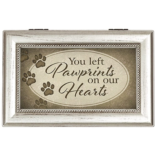 Carson Home 18815 Pawprints Music Box, 6-inch Width