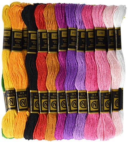 Design Works Crafts Janlynn Cotton Embroidery Floss Pack 8.7 Yards 36/Pkg-Pastel Colors