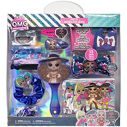 UPD L.O.L Surprise! Townley Girl Hair Accessories Box|Gift Set for Kids Tweens Girls|Ages 3+ (13 Pcs) Including Hair Bow, Brush, Hair Clips, Metallic Scrunchie & More, for Parties, Sleepovers & Makeovers