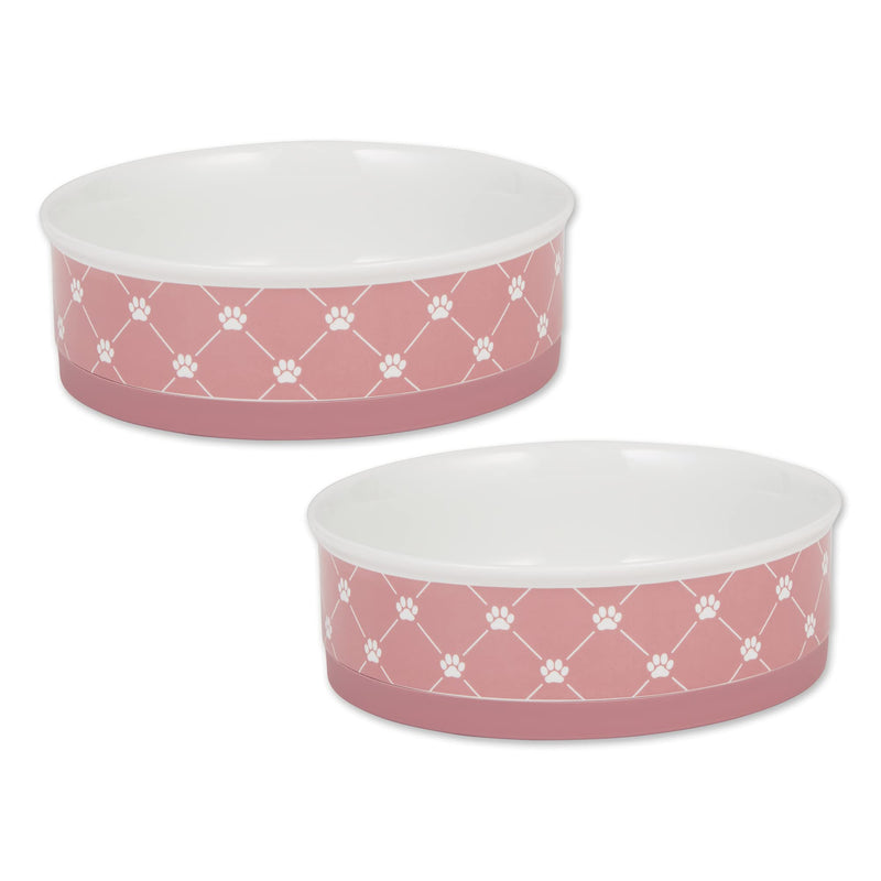 Bone Dry Ceramic Pet Collection Trellis, Large Set, 7.5x2.4, Rose, 2 Piece
