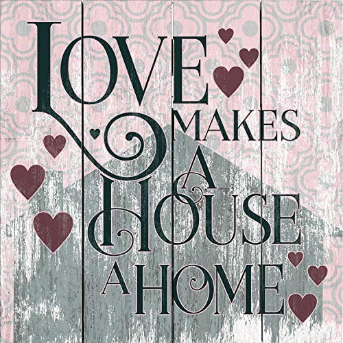 Spoontiques Love Makes a Home Wood Sign, Multicolored