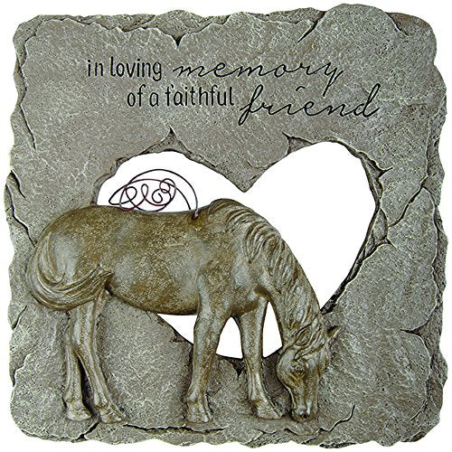 Carson Memorial Stone-Devoted Angels-Horse (9.5") (Jan 2018)