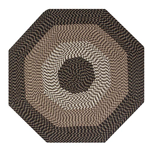 Better Trends Alpine Braid Collection is Durable & Stain Resistant Reversible Indoor Area Utility Rug 100% Polypropylene in Vibrant Colors, 96 in, Chocolate Stripe