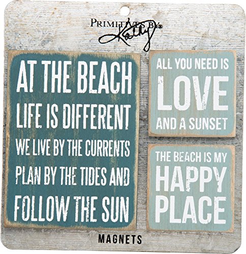 Primitives By Kathy 27502 Wooden Magnet Set, Beach