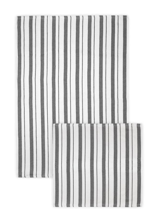 M√ºkitchen MEI ENTERPRISES DBA Basket Weave Towel- Gray