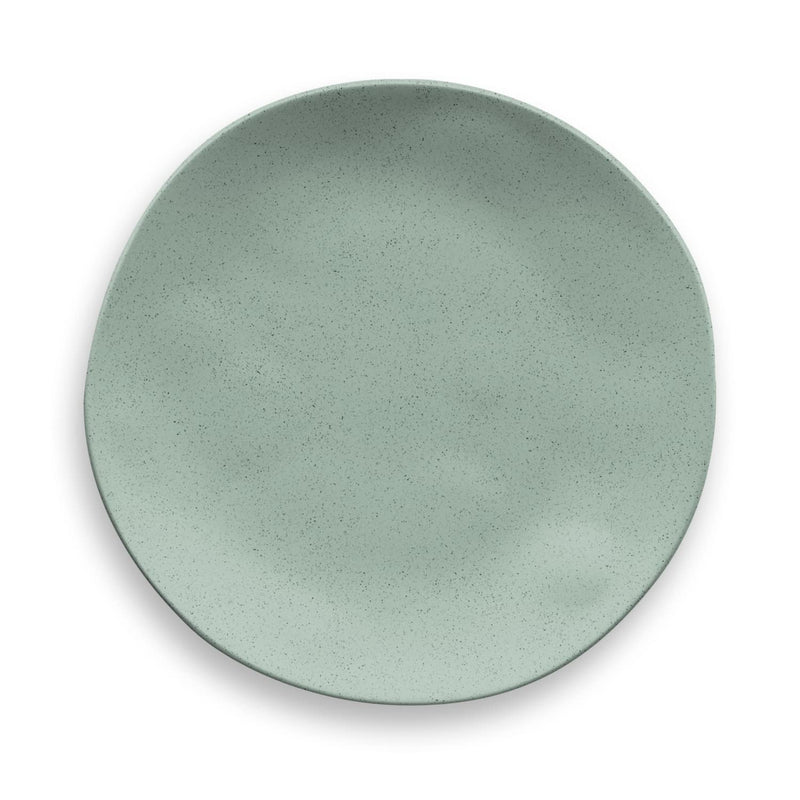 TarHong Organic Wheat Polypro Dinner Plate, Microwaveable, Shatterproof, Indoor/Outdoor, 10.6-Inch Diameter, Sage Green, Set of 6