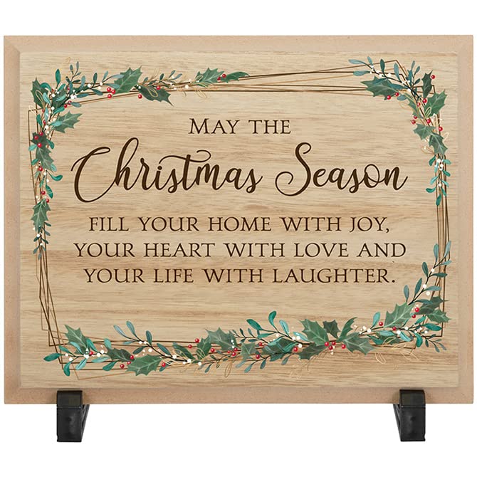 Carson Home Accents Christmas Season Table D√©cor Plaque, 9-inch Width