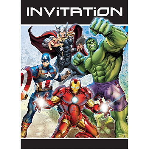 Unique Industries Unique Avengers Party Invitations Cards, 1 Pack