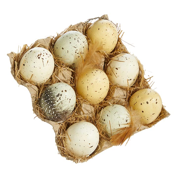 RAZ Imports Crate of Speckled Eggs, 2.25 inches, Box of 9