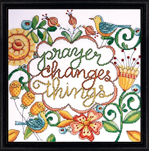 Design Works Crafts Tobin DW2793 Heartfelt Prayer Counted Cross Stitch Kit, 10 by 10-Inch, 14 Count