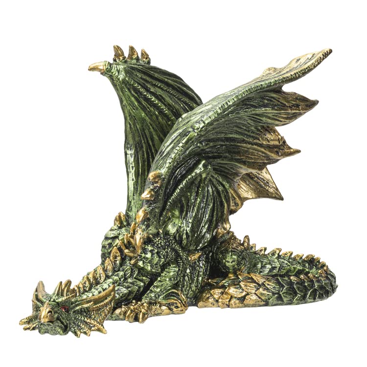 Pacific Trading Giftware Dragon Prowling, 10-Inch Height, Green