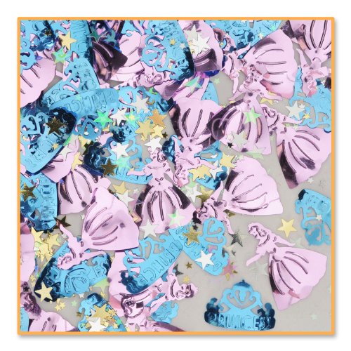 Beistle Princess Birthday Themed Cutout Plastic Confetti, 1 Pack, Multicolored