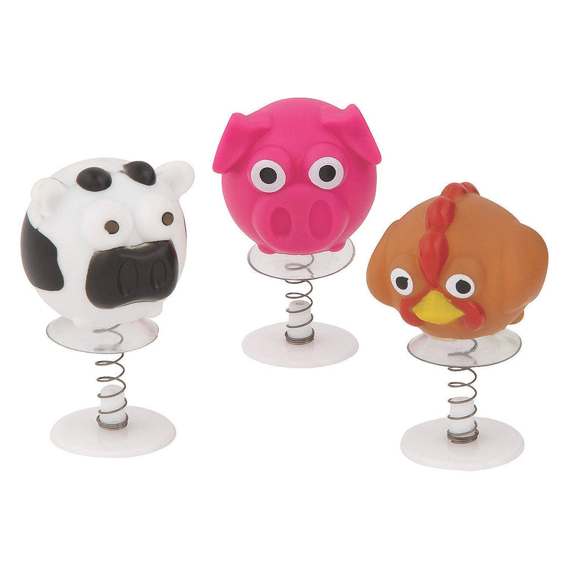 Fun Express Farm Animal Pop-Ups - Party Favor Toys - 12 Pieces