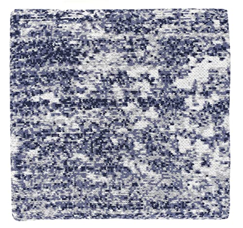 Bedford Cottage Abstract Indigo Soft and Warm Knitted Throw Blanket, 60-inch Length, Acrylic, Living Room or Bedroom Accent