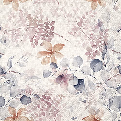 Boston International IHR Ideal Home Range - Paper Napkins CAROL nature 20-Count 3-Ply Cocktail Napkins 5 x 5 inches
