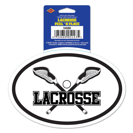 Beistle Lacrosse Peel-Feet 'N Place, 6-Inch, White/Black