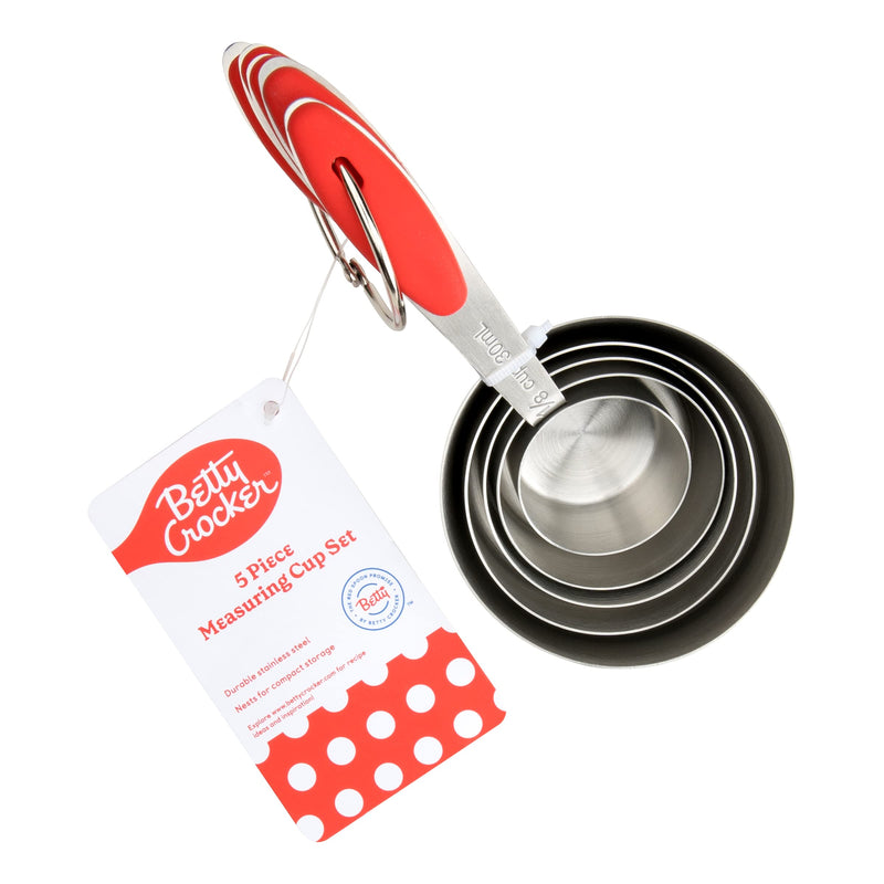 Betty Crocker Measuring Cup Set, 5 Piece, Red