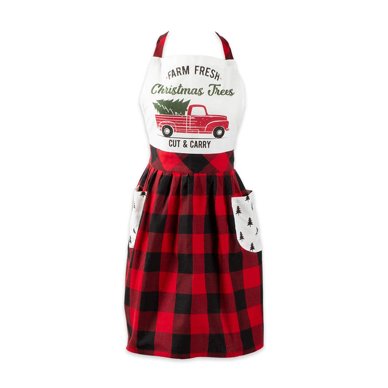 DII Holiday Collection Skirted Apron, One Size, Christmas Truck