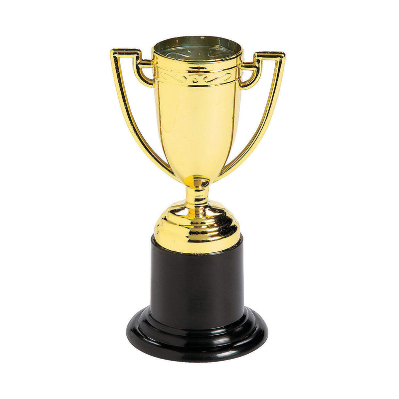 Fun Express Goldtone Plastic Trophies - 24 Pieces