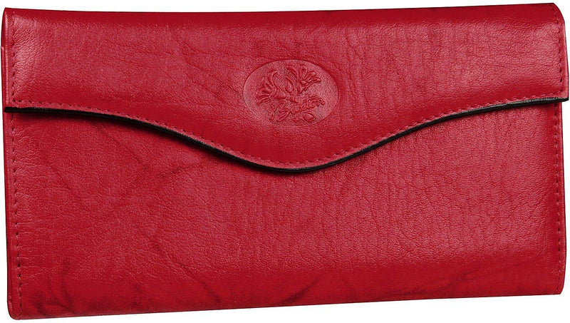 Buxton RFID Organizer Clutch Wallet One Size Red