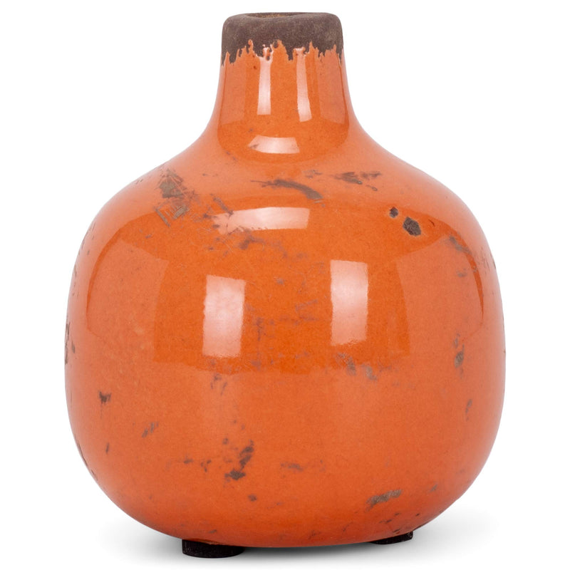 47th & Main Ceramic Vase, Mini, Round Orange