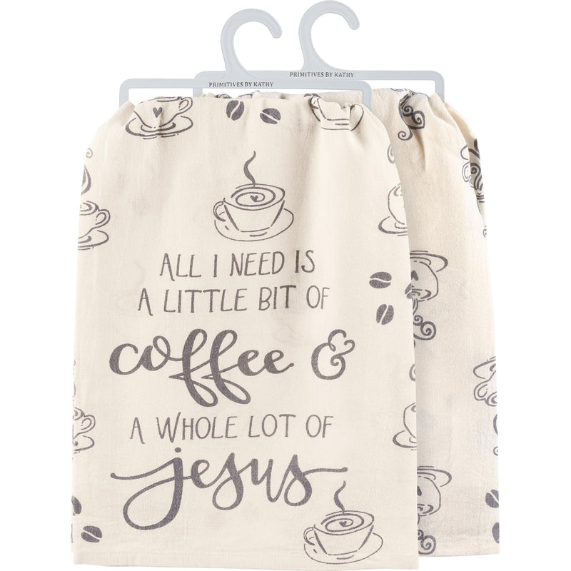 Primitives by Kathy Kitchen Towel - Coffee & Jesus