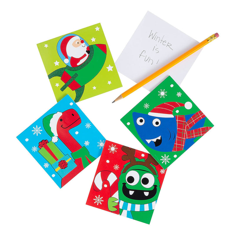 Fun Express Cheery Christmas Notepads - Stationery - 24 Pieces