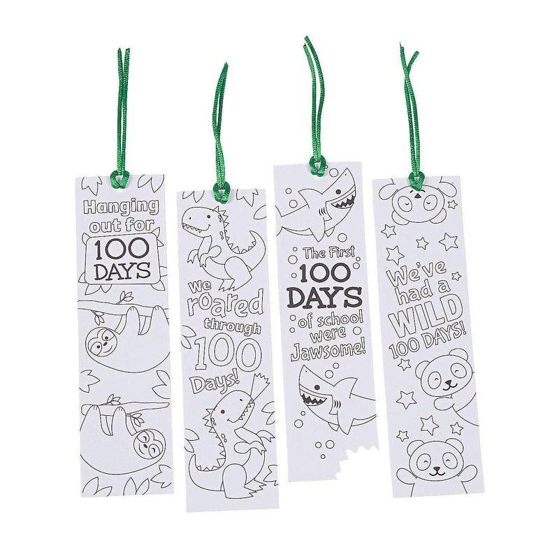 Fun Express 100Th Day Cyo Bookmark - 12 Pieces - Educational and Learning Activities for Kids