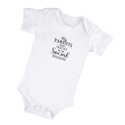 Lillian Rose My Parents Didn't Social Distance Pregnancy Baby Announcement Onesie Romper