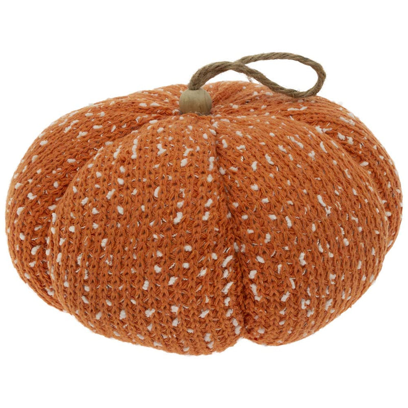 Boston International Fabric Pumpkin Fall Autumn Harvest Thanksgiving Tabletop Decorations, Medium, Orange Speckle