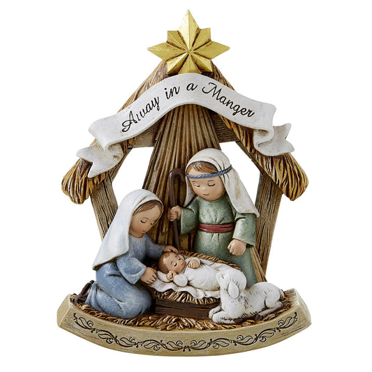 Away in a Manger Christmas Nativity Scene Figure, 5 Inch