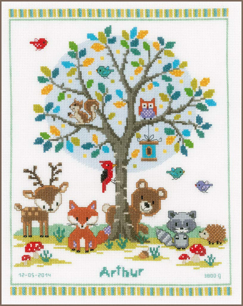 Vervaco Counted Cross Stitch Kit in The Woods 11.2" x 14"