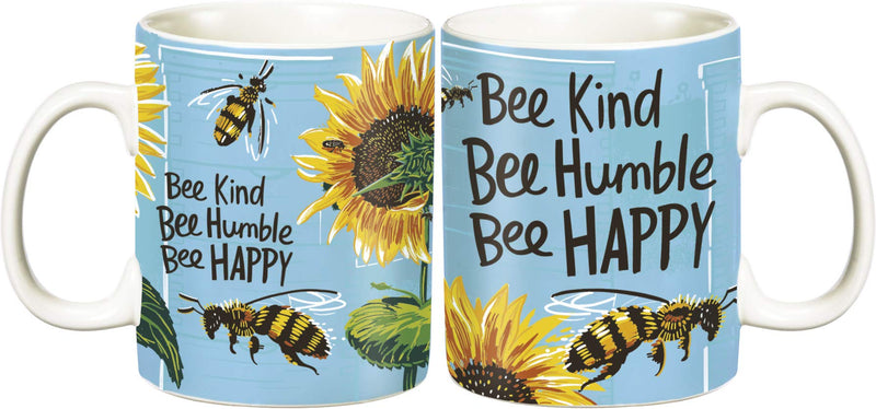 Bee Kind Bee Humble Bee Happy Stoneware Coffee Mug 20 Oz
