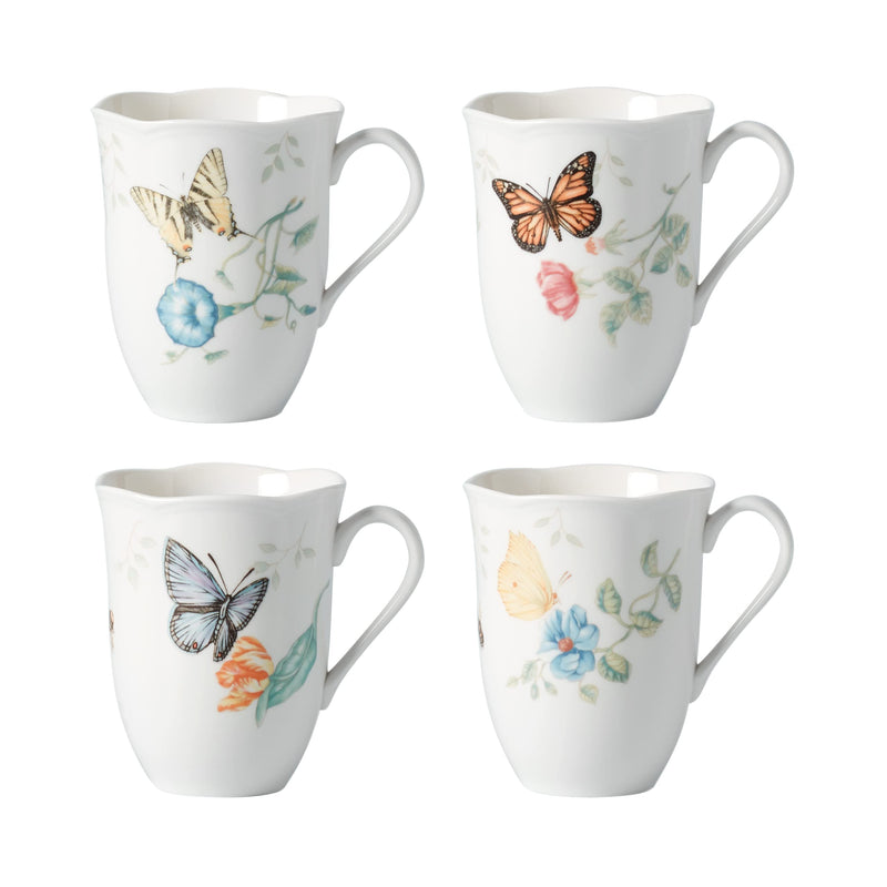 Lenox Butterfly Meadow 4-Piece Mug Set, 2.44, Multi