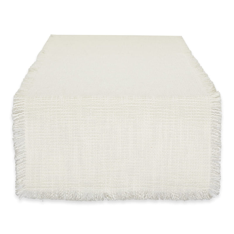 DII Linen Tabletop Collection Machine Washable, Table Runner, 14.5x72, Cream