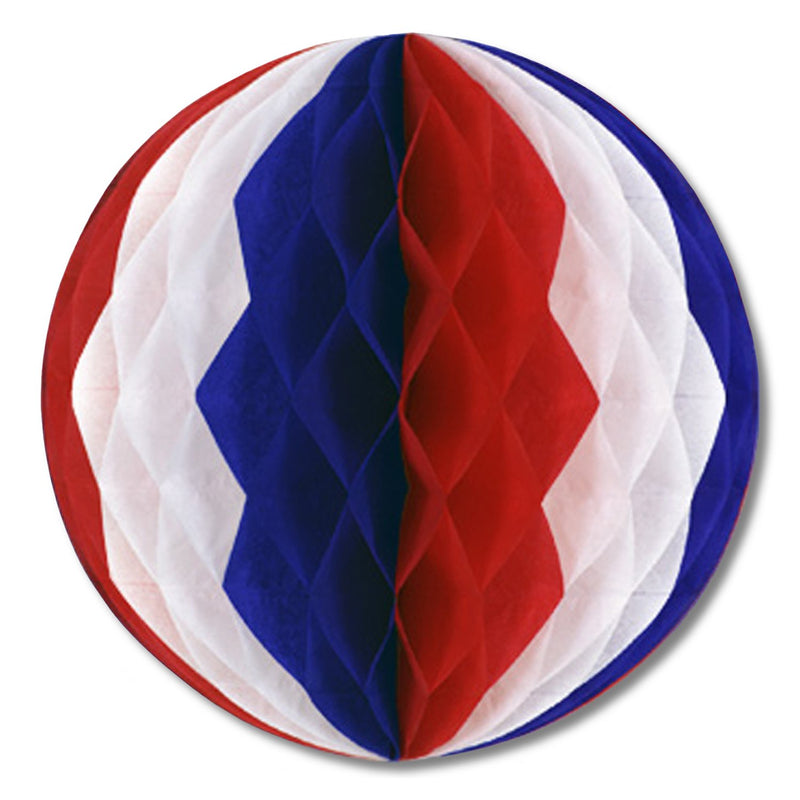 Red White And Blue Tissue Ball Decoration